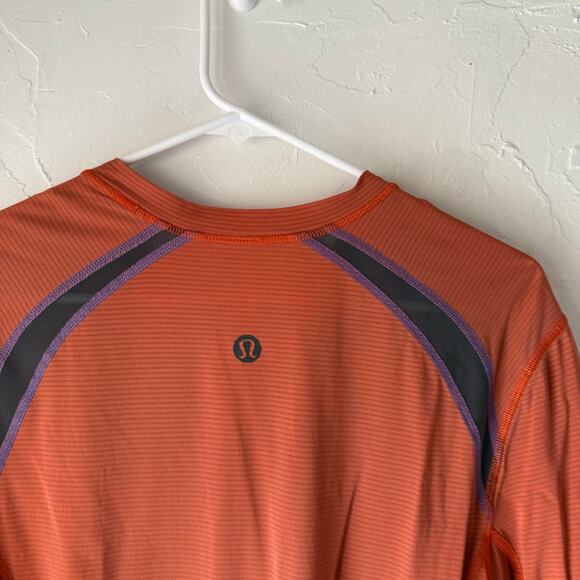 Lululemon‎ Men's Size Small Orange Blue Running Activewear Top - Picture 5 of 7